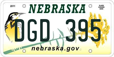 NE license plate DGD395