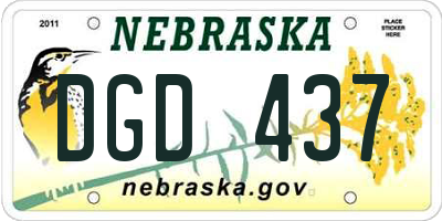 NE license plate DGD437