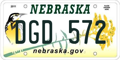 NE license plate DGD572