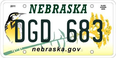NE license plate DGD683