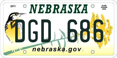 NE license plate DGD686