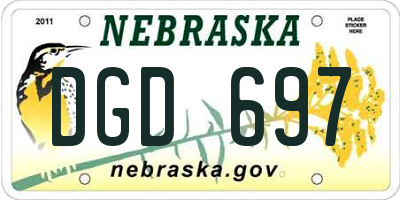 NE license plate DGD697