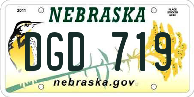 NE license plate DGD719