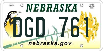 NE license plate DGD761