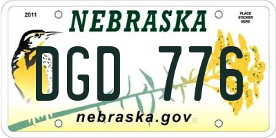 NE license plate DGD776