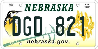NE license plate DGD821