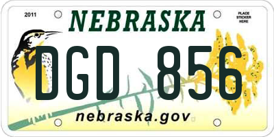NE license plate DGD856
