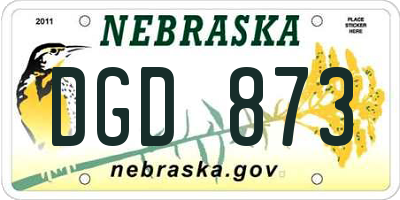 NE license plate DGD873