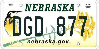 NE license plate DGD877