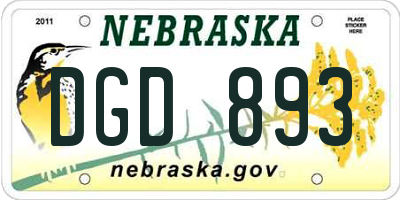 NE license plate DGD893