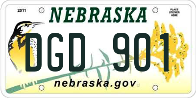 NE license plate DGD901