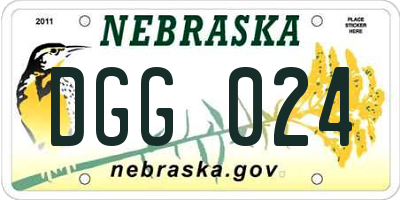 NE license plate DGG024