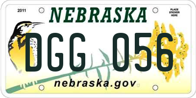 NE license plate DGG056