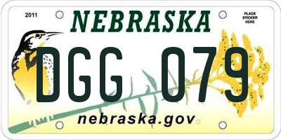NE license plate DGG079