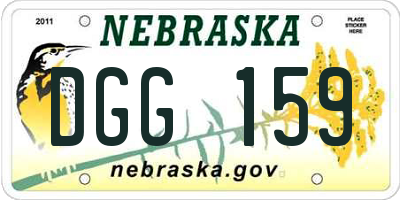 NE license plate DGG159