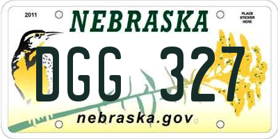 NE license plate DGG327
