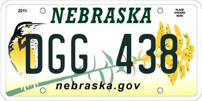NE license plate DGG438
