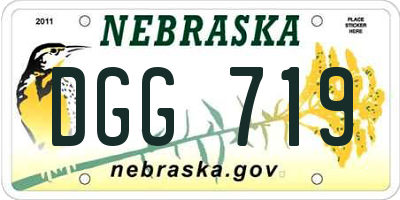 NE license plate DGG719