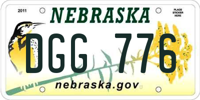 NE license plate DGG776