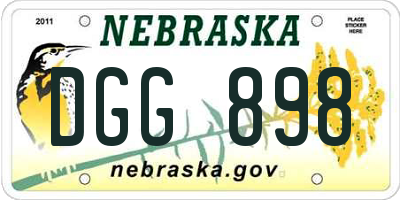 NE license plate DGG898