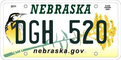 NE license plate DGH520