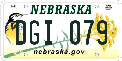 NE license plate DGI079