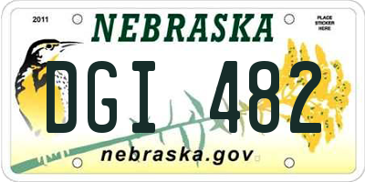 NE license plate DGI482