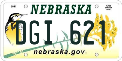 NE license plate DGI621
