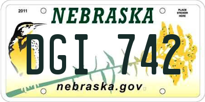 NE license plate DGI742
