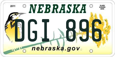NE license plate DGI896