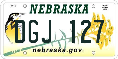 NE license plate DGJ127