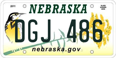 NE license plate DGJ486