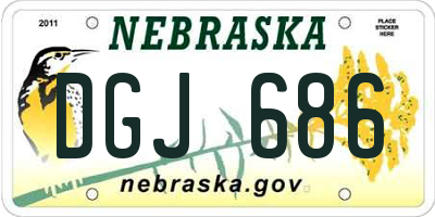 NE license plate DGJ686