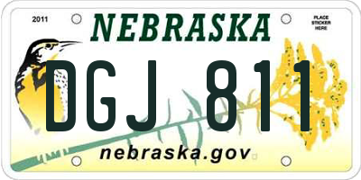 NE license plate DGJ811