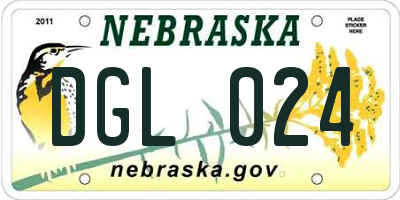 NE license plate DGL024