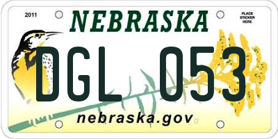 NE license plate DGL053