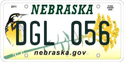 NE license plate DGL056