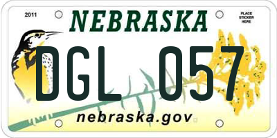 NE license plate DGL057