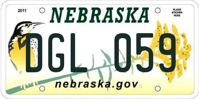 NE license plate DGL059