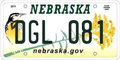 NE license plate DGL081
