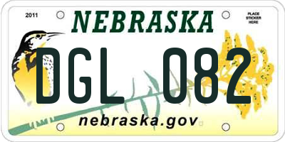 NE license plate DGL082