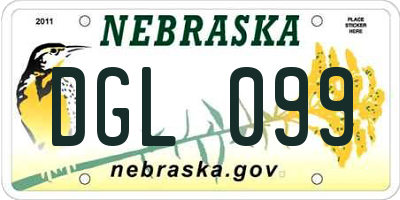 NE license plate DGL099