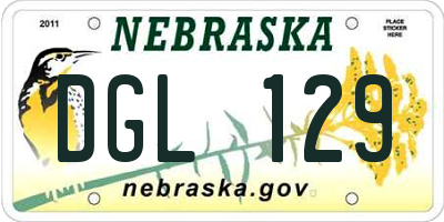 NE license plate DGL129