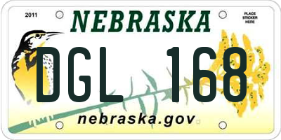 NE license plate DGL168