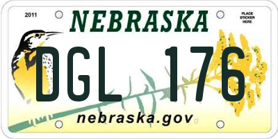 NE license plate DGL176