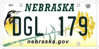 NE license plate DGL179