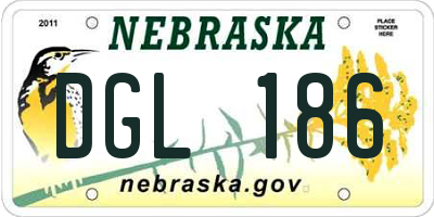 NE license plate DGL186
