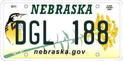 NE license plate DGL188