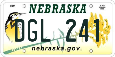 NE license plate DGL241