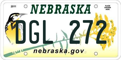 NE license plate DGL272